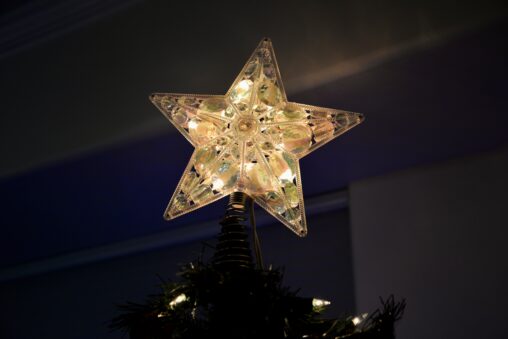 Star on top of the Christmas tree